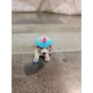 Fuzzy Unicorn dog‎ flower crown toy figure